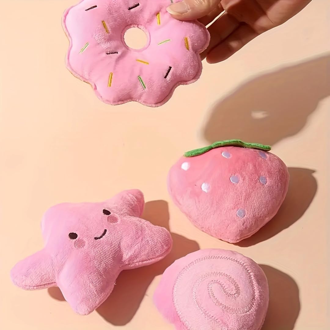 Juguetes para perros pequeños, paquete de 4 juguetes de peluche par...