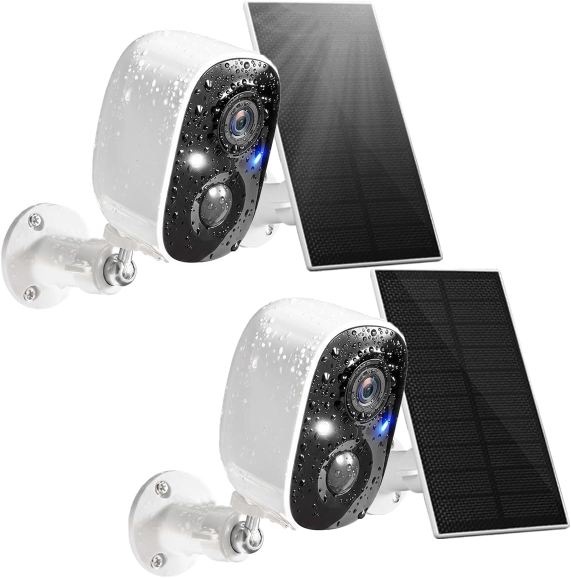 GMK Cámaras de seguridad solares inalámbricas para exteriores, paqu...