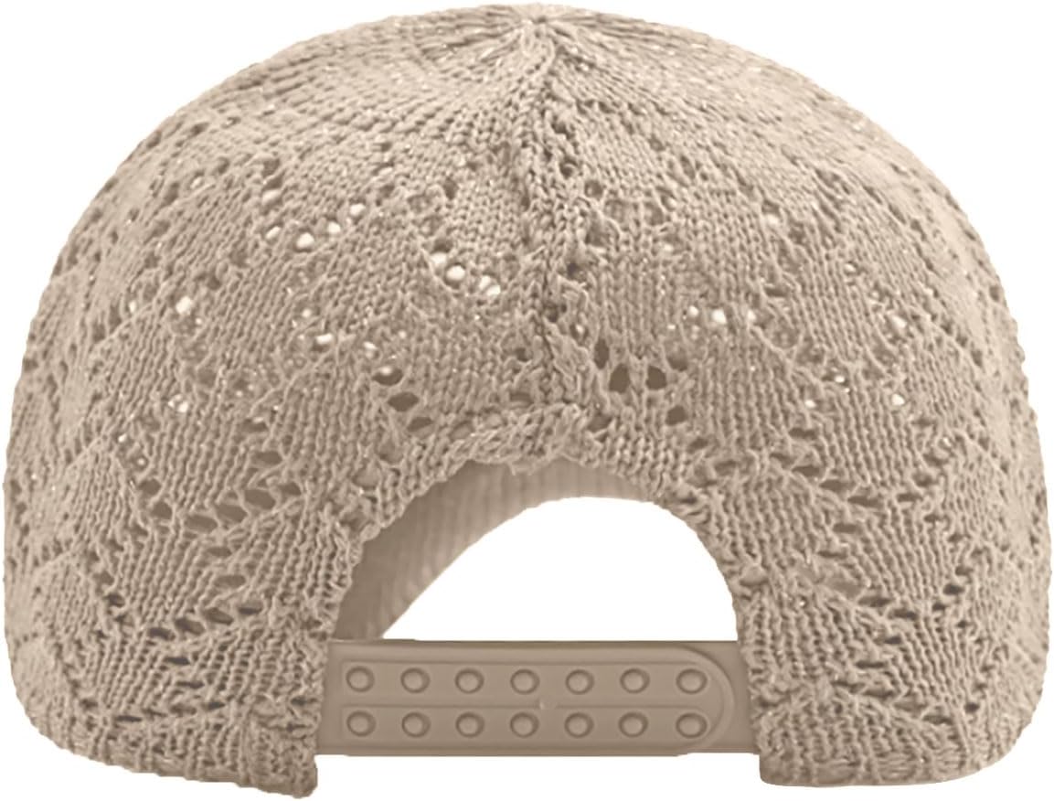 FASHIXD Gorra de béisbol de malla tejida de verano para mujer, somb...