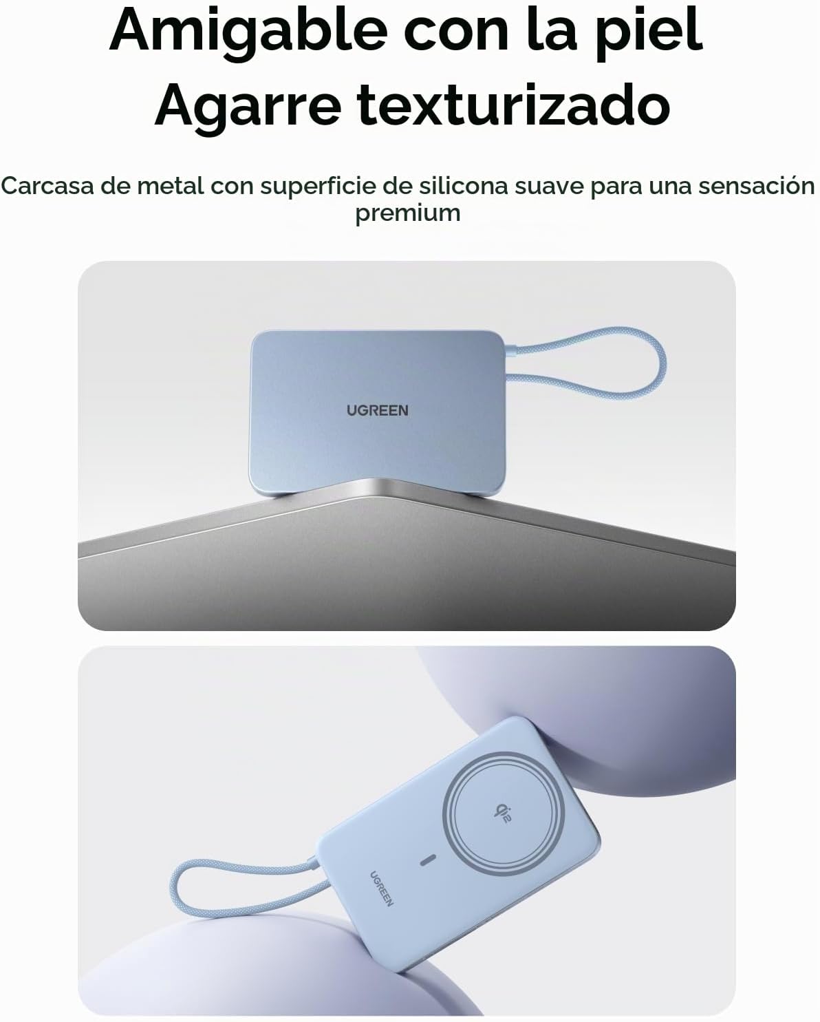 UGREEN Magflow Air Qi2 - Banco de energía magnético de 10000 mAh, c...