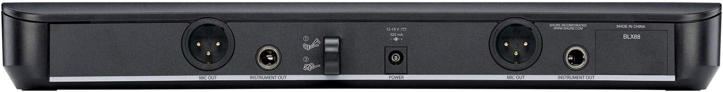 Sistema de micrófono inalámbrico Shure BLX288\/SM58 - Vida de bater...