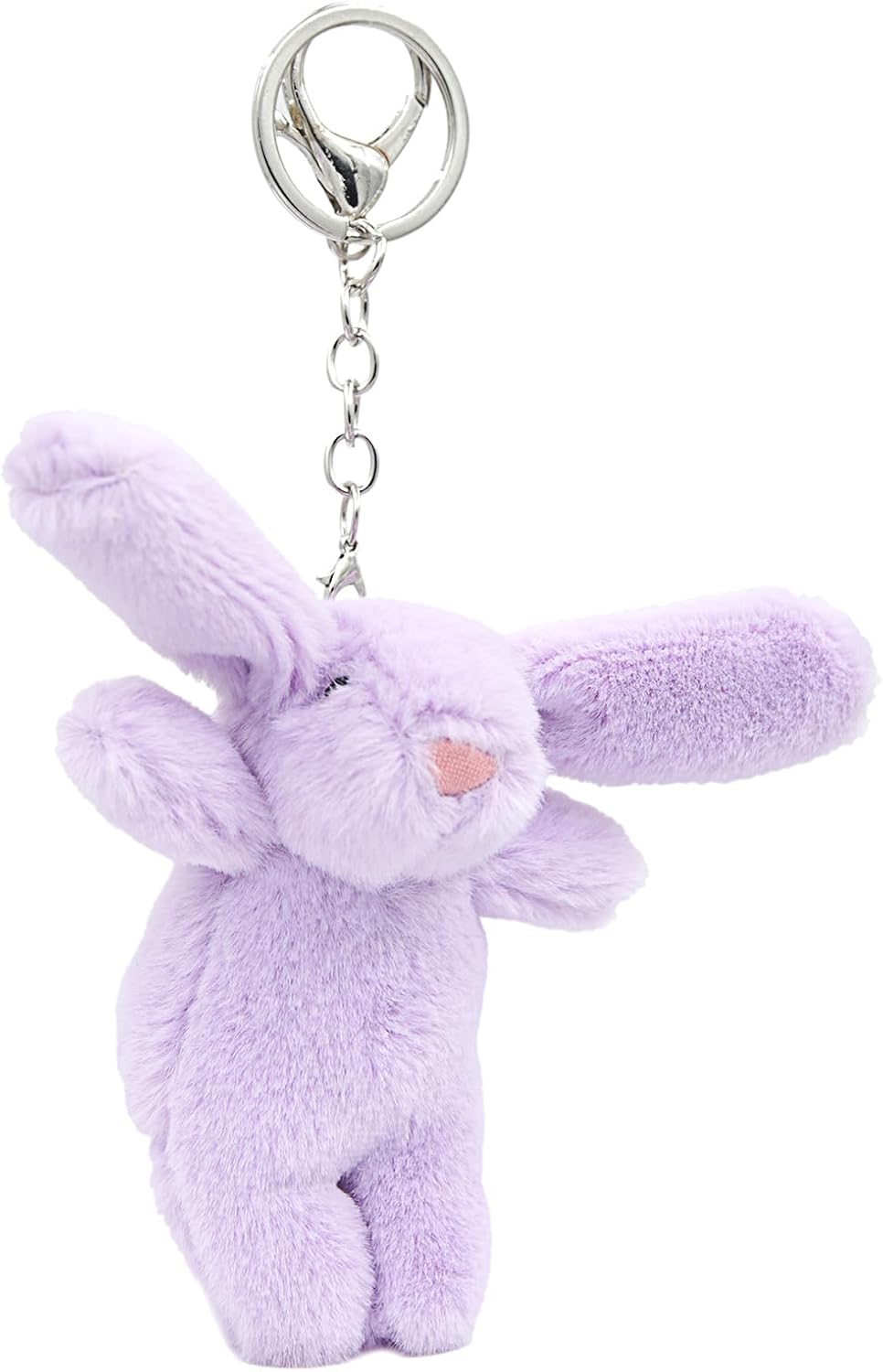 Miokkley Lindo llavero de peluche de conejo para mochila, mini llav...
