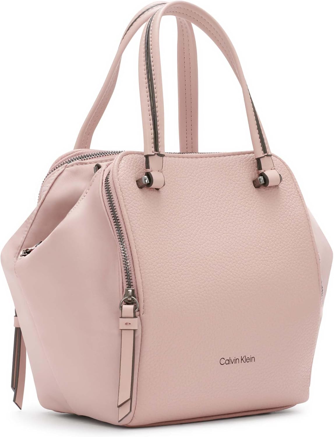 Calvin Klein Mini bolso cruzado de mármol con triple compartimento