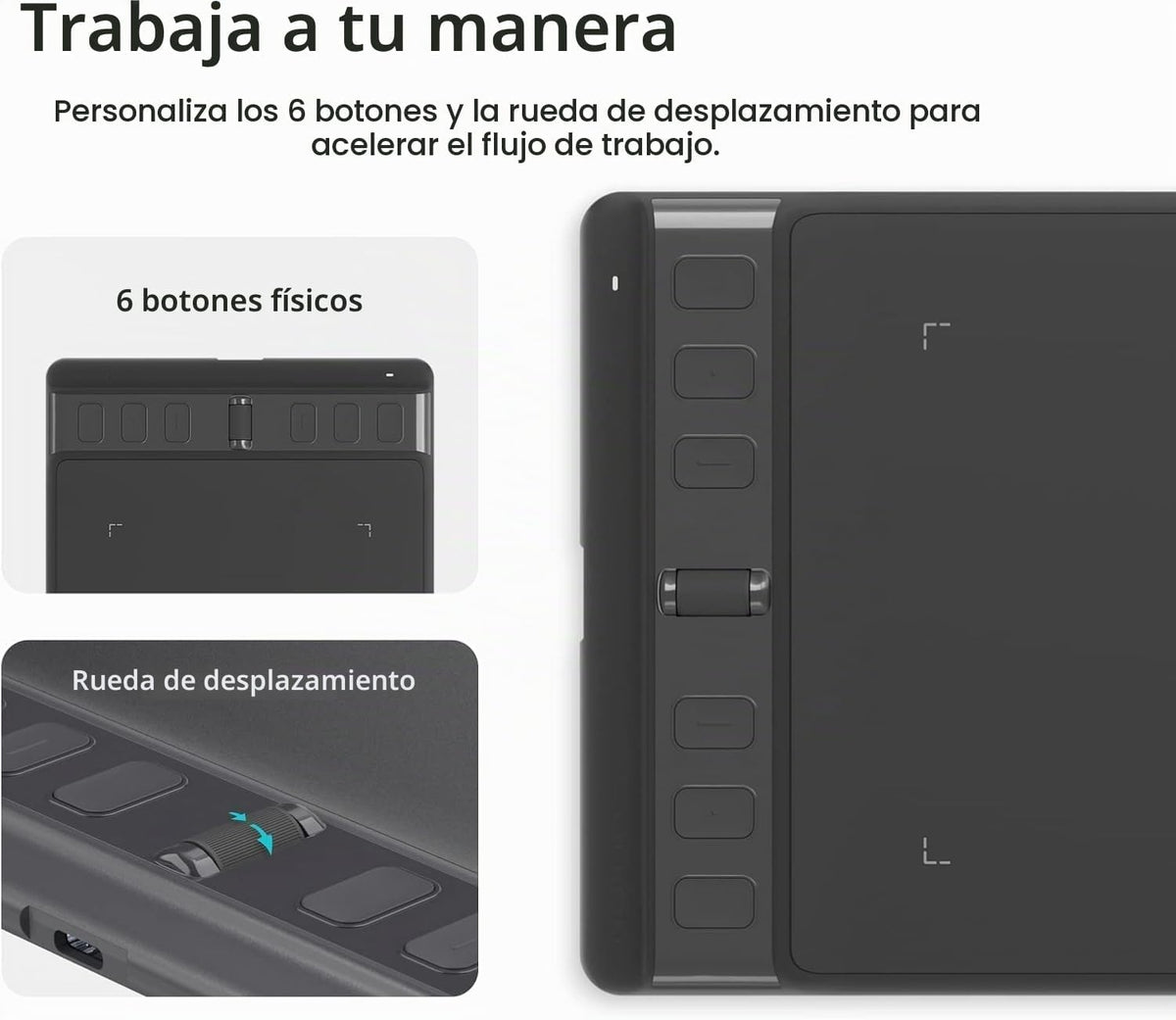 HUION Tableta de Dibujo Inspiroy 2 Pequeña, Tableta de Arte Digital...