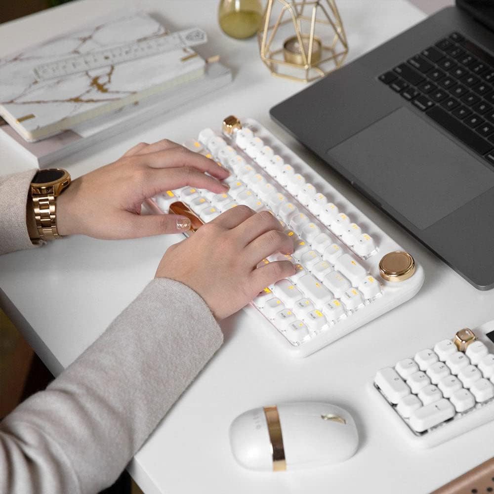 Azio IZO Teclado mecánico inalámbrico BT5\/USB para PC y Mac, color...