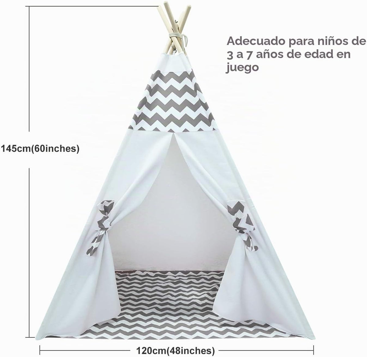 Ukadou Tienda de campaña tipi para niños, tipi, tipi, para niños, n...