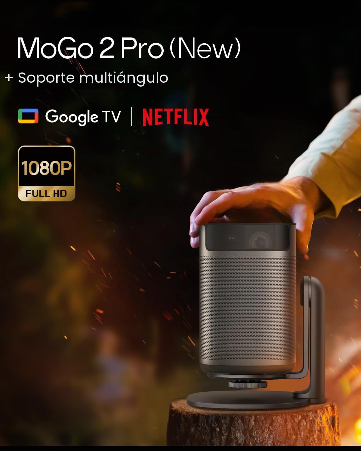 Proyector portátil XGIMI MoGo 2 Pro (nuevo) 1080P con soporte multi...