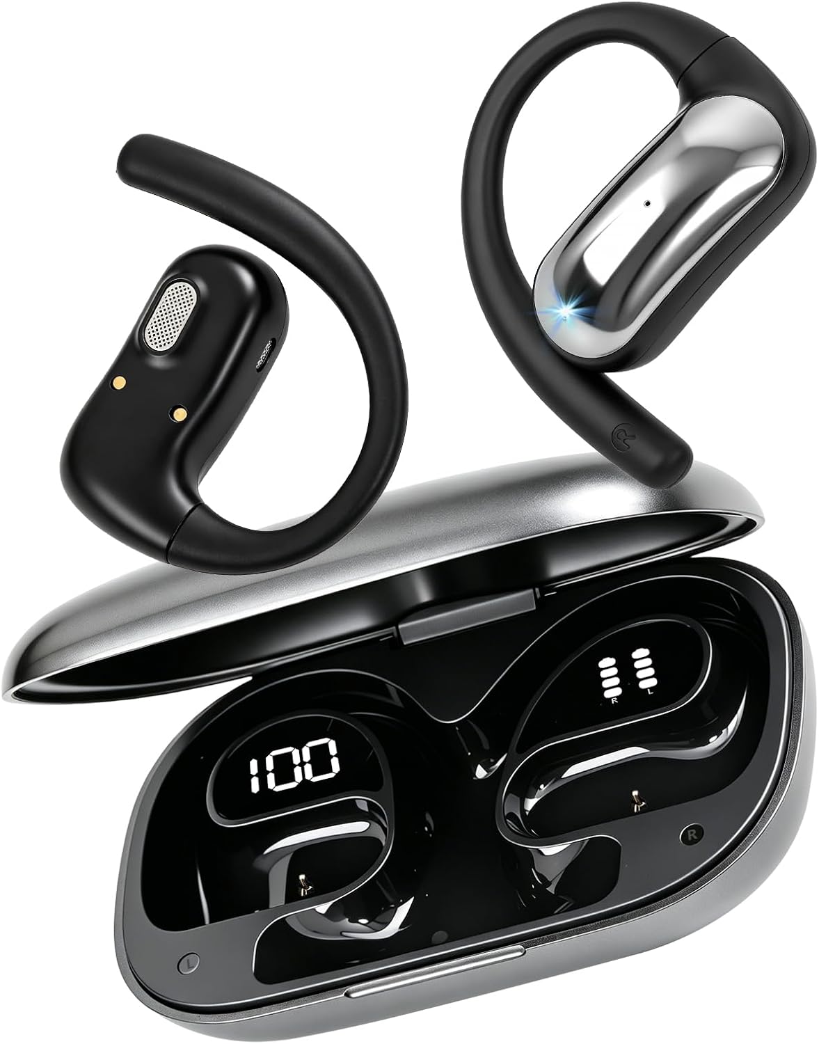 PPBP Auriculares de oreja abierta inalámbricos Bluetooth 6.1, auric...