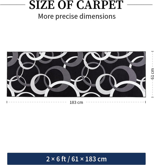 YIHOUSE Alfombra de pasillo de cocina de 2 x 6 pies, antideslizante...