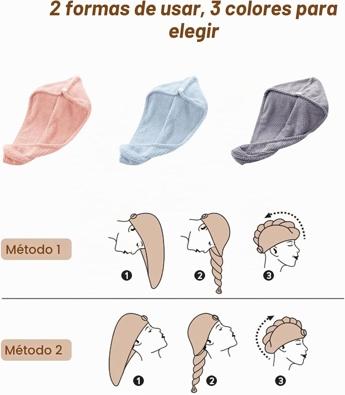 Kldnkig - Toalla de microfibra para pelo de mujer: Relleno ideal pa...