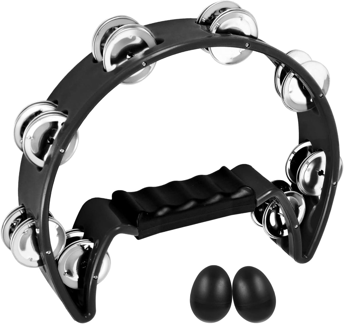 Pandereta EastRock, metal con cascabeles de mano, instrumento de pe...