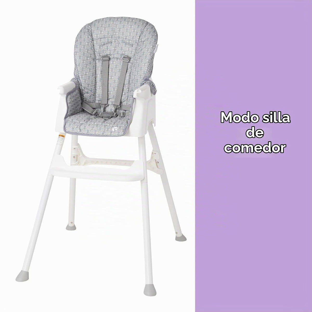 Baby Trend Adapt - Silla alta 4 en 1 a silla infantil, color gris r...