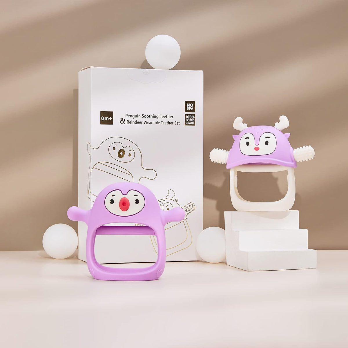 Smily Mia Mordedor de Bebé para Dentición | Mordedor de Pingüino pa...