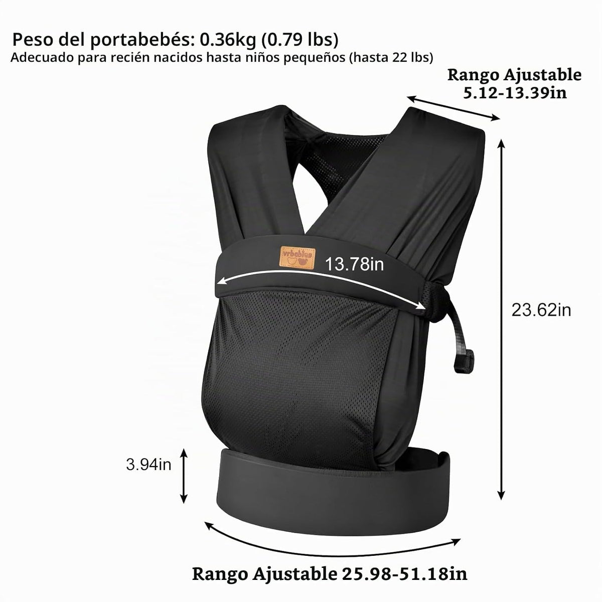vrbabies Portabebés con envoltura, portabebés para recién nacidos y...