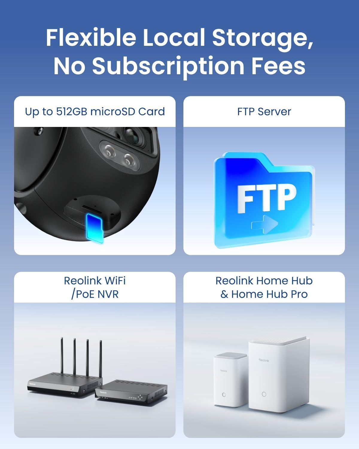 REOLINK Cámara de seguridad al aire libre con cable WiFi de la lent...