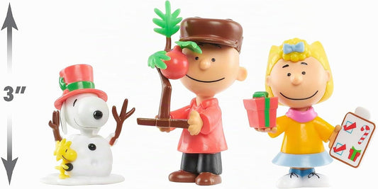 Peanuts Just Play - Juego de figuras de 3 piezas, incluye personaje...