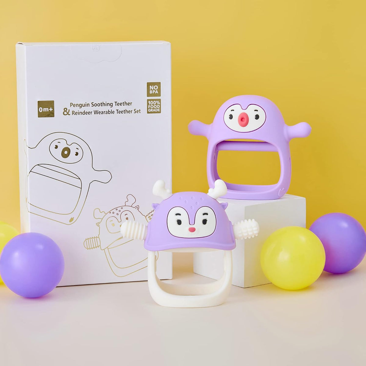 Smily Mia Mordedor de Bebé para Dentición | Mordedor de Pingüino pa...