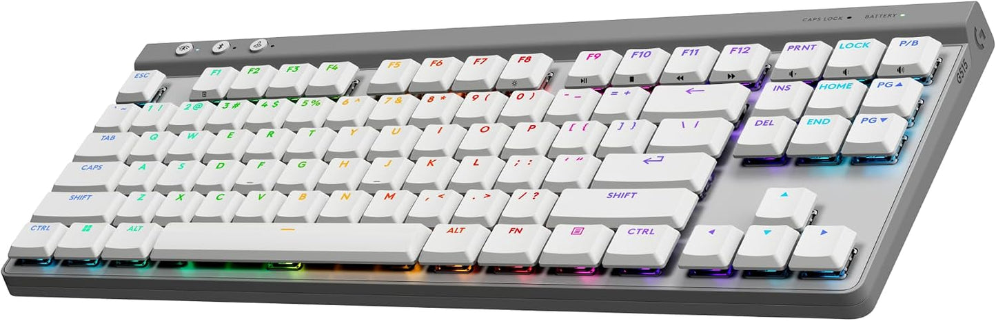 Logitech G Teclado inalámbrico para juegos 515 Lightspeed TKL (line...