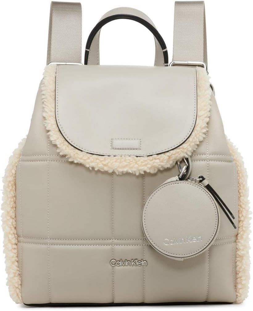 Calvin Klein Mochila Millie Novelty para mujer, Cervado\/Marfil, Mo...