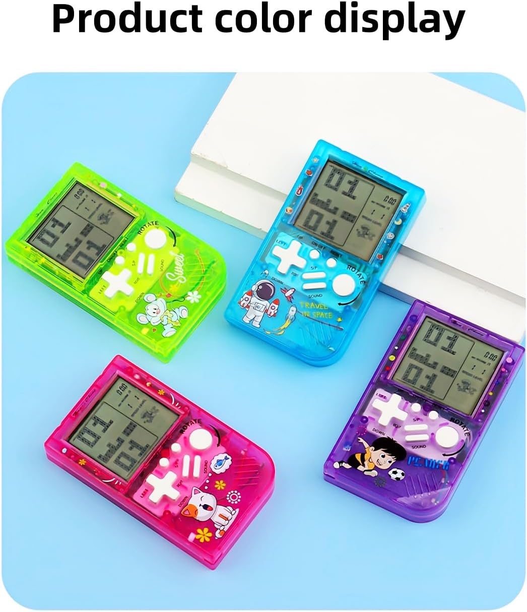 LZYCH Consola de juegos de ladrillo para niños, cuerpo transparente...