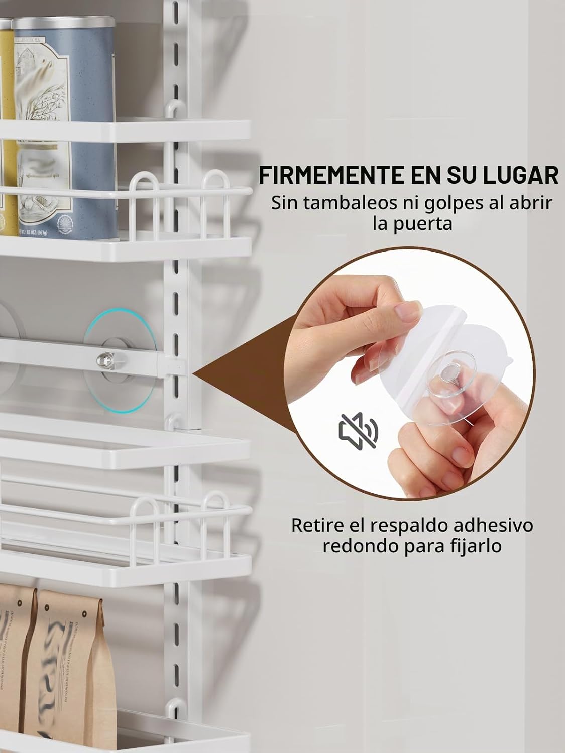 Delamu Organizador de despensa de 9 niveles sobre la puerta, organi...