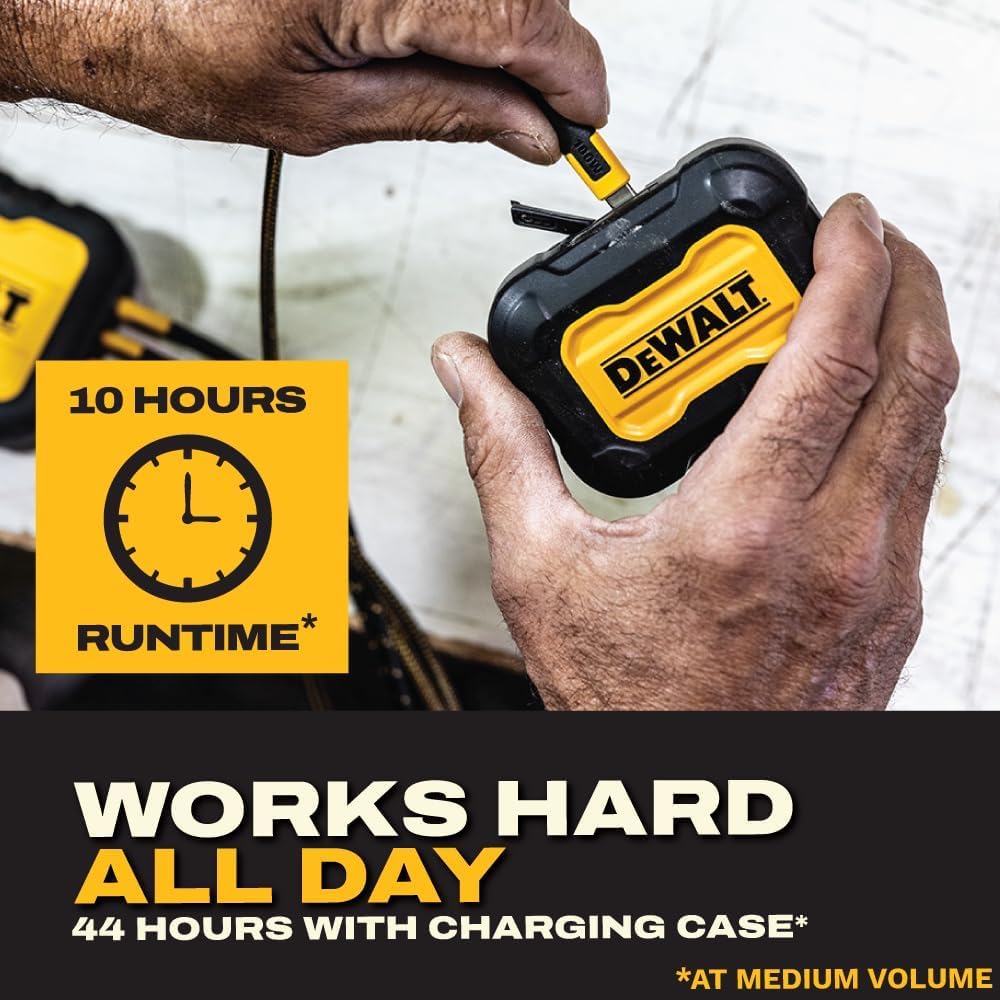 DEWALT Auriculares de Oído Abierto de Servicio Pesado, Auriculares...