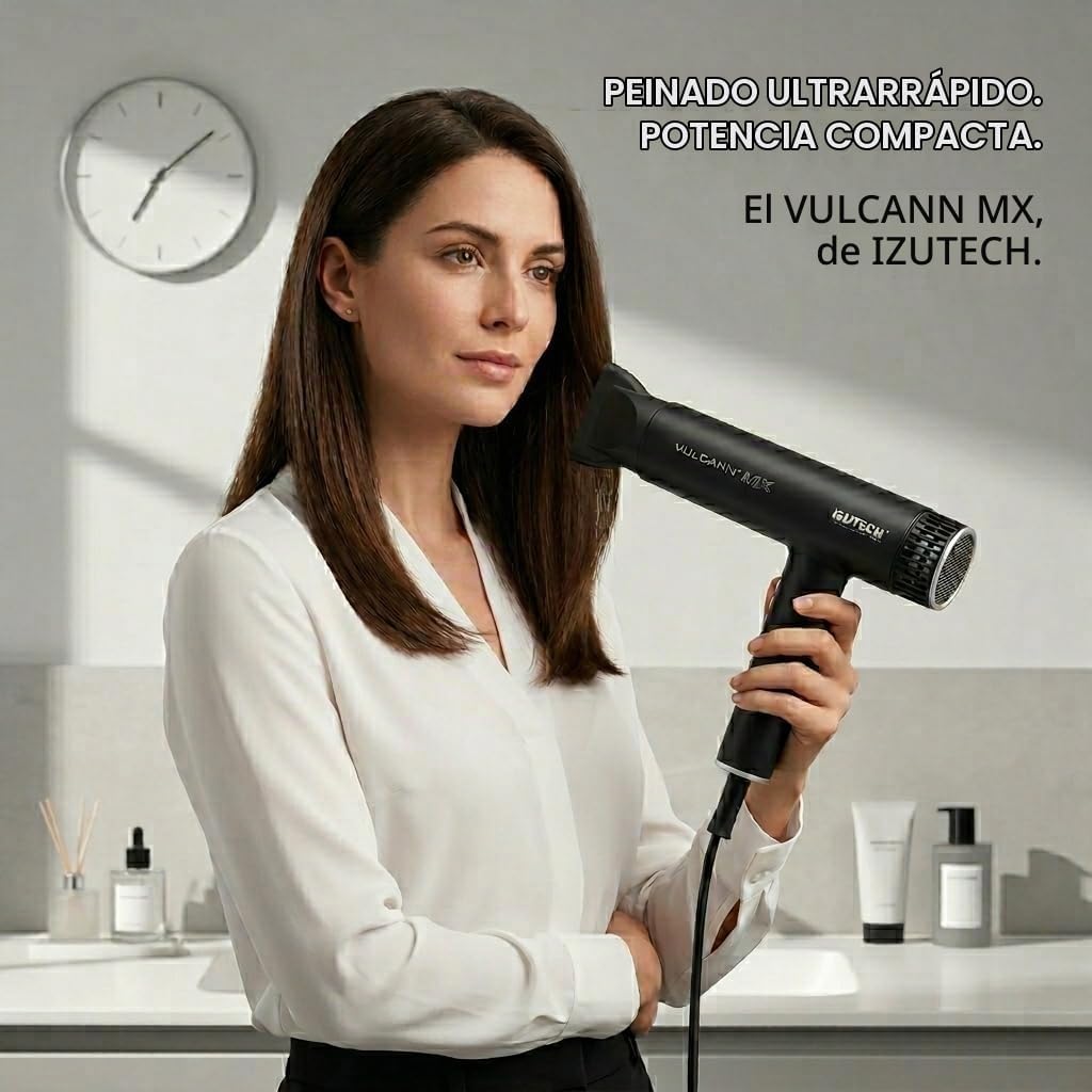 IZUTECH Vulcann MX 2.0 - Secador de pelo iónico con difusor, 1875 v...