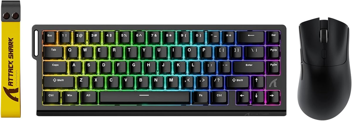 ATTACK SHARK X68 HE 60% Teclado con cable RT 8K y ratón inalámbrico...