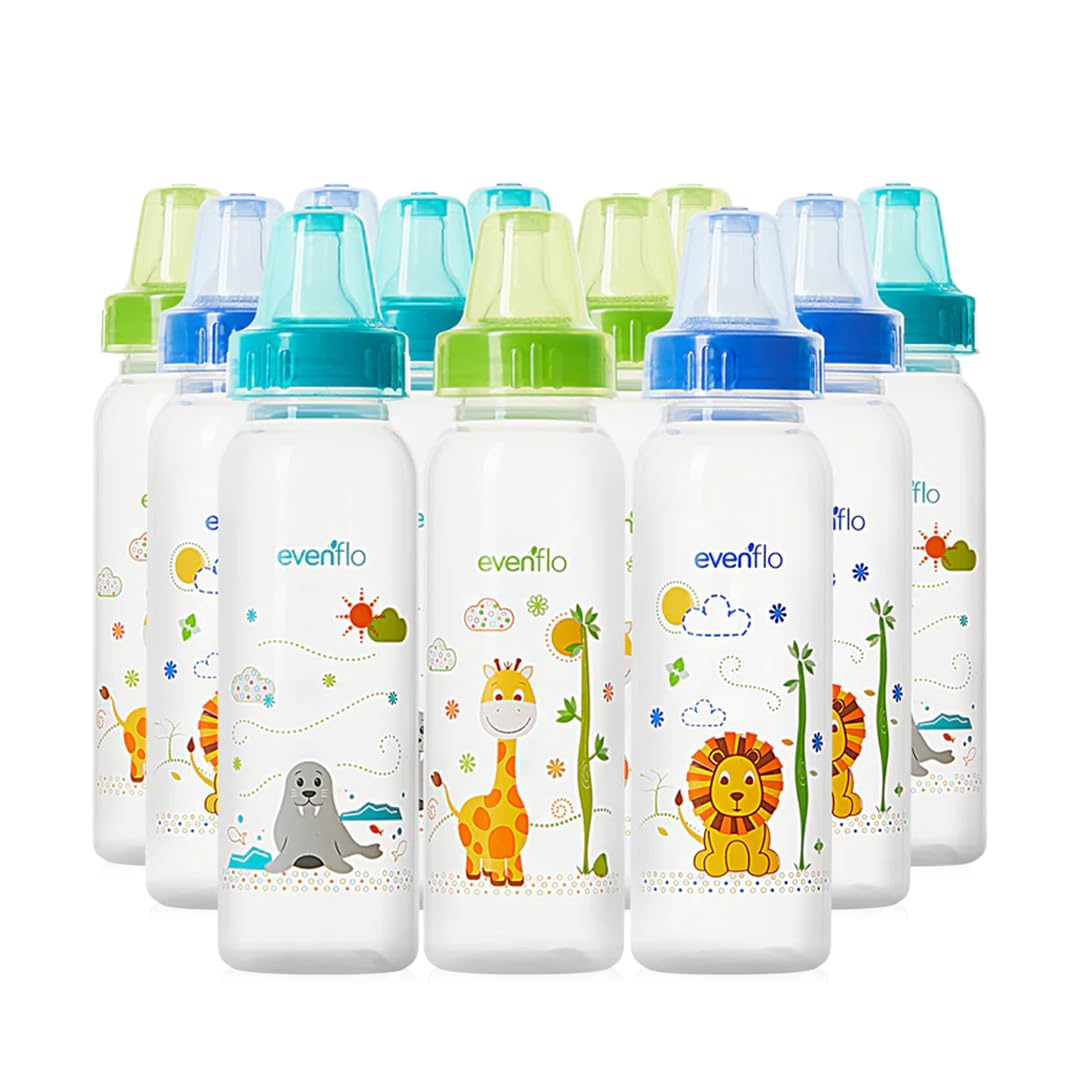 Botellas de polipropileno clásicas con estampados de Evenflo para b...