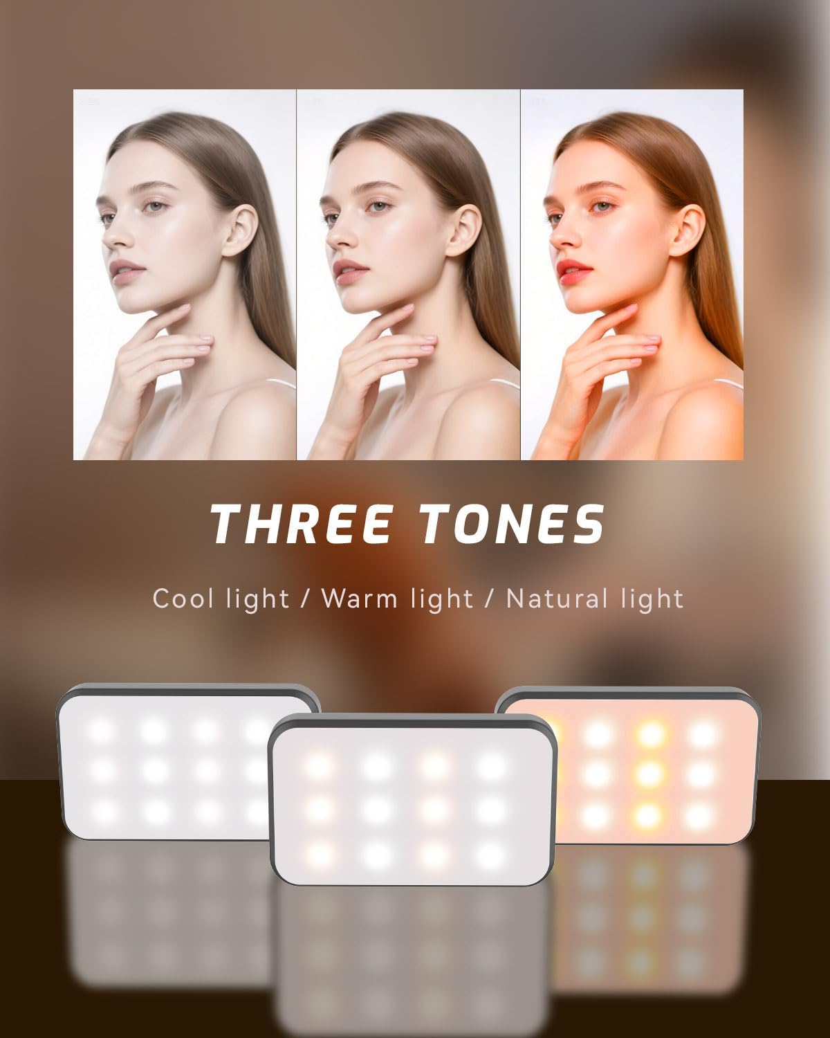 Luz de selfie portátil para iPhone: luces de llenado de teléfono re...