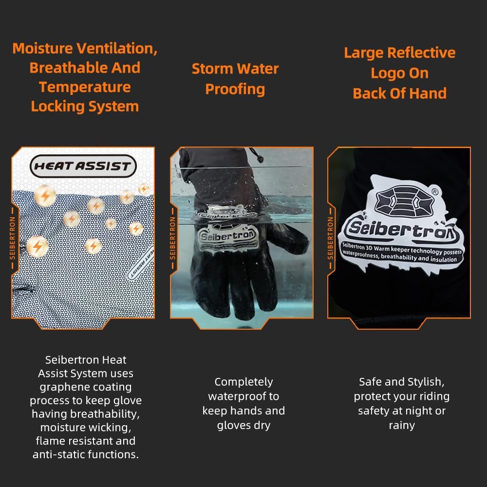 Guantes de lluvia Seibertron T.W.G.S.G 2.0 - Guantes impermeables y...
