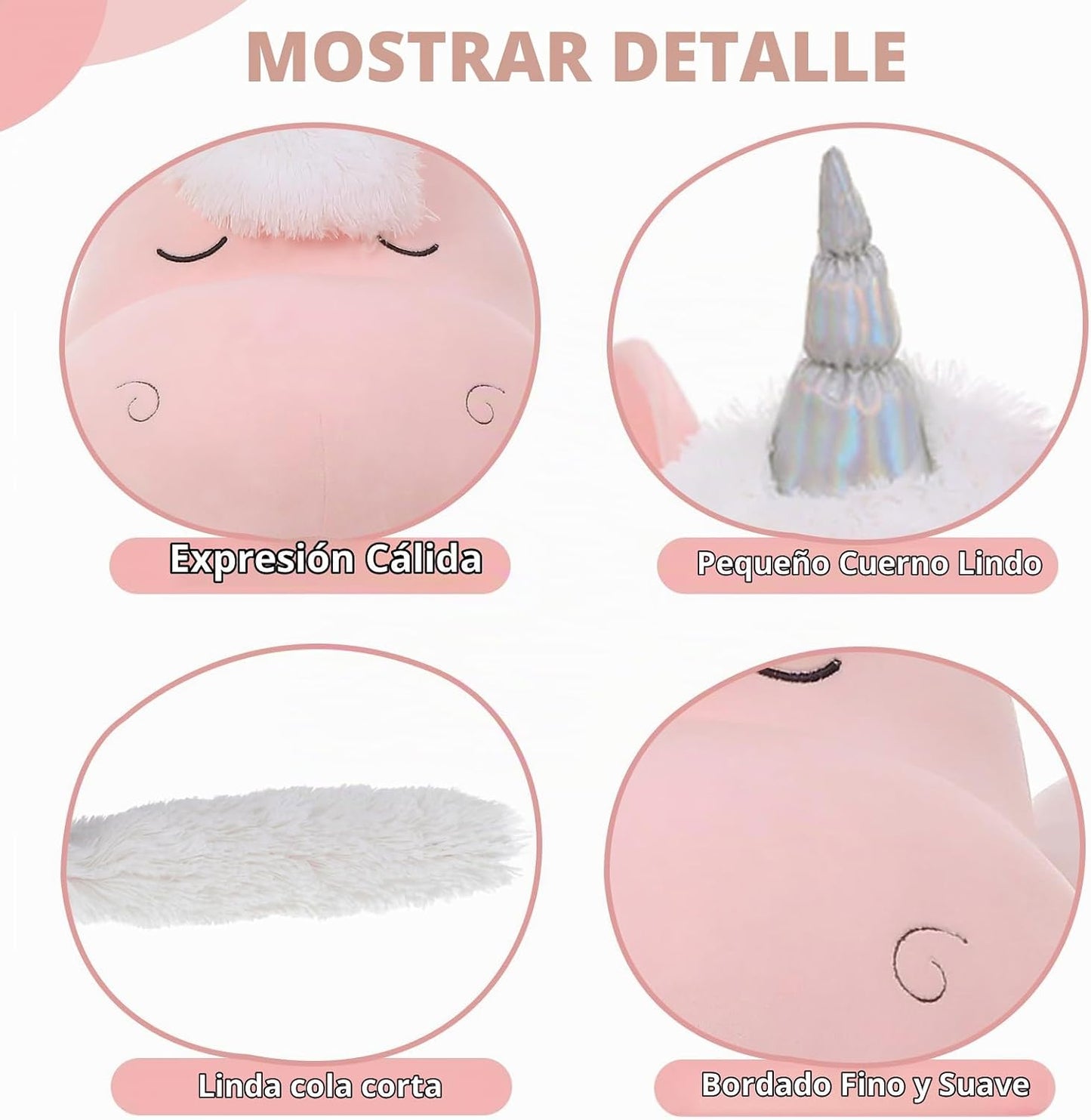 MorisMos Almohada Corporal Gigante de Unicornio de Peluche para Niñ...