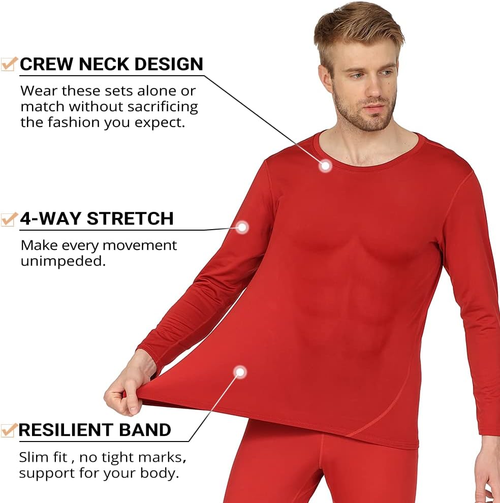 HEROBIKER - Conjunto de ropa interior térmica para hombre, pantalon...