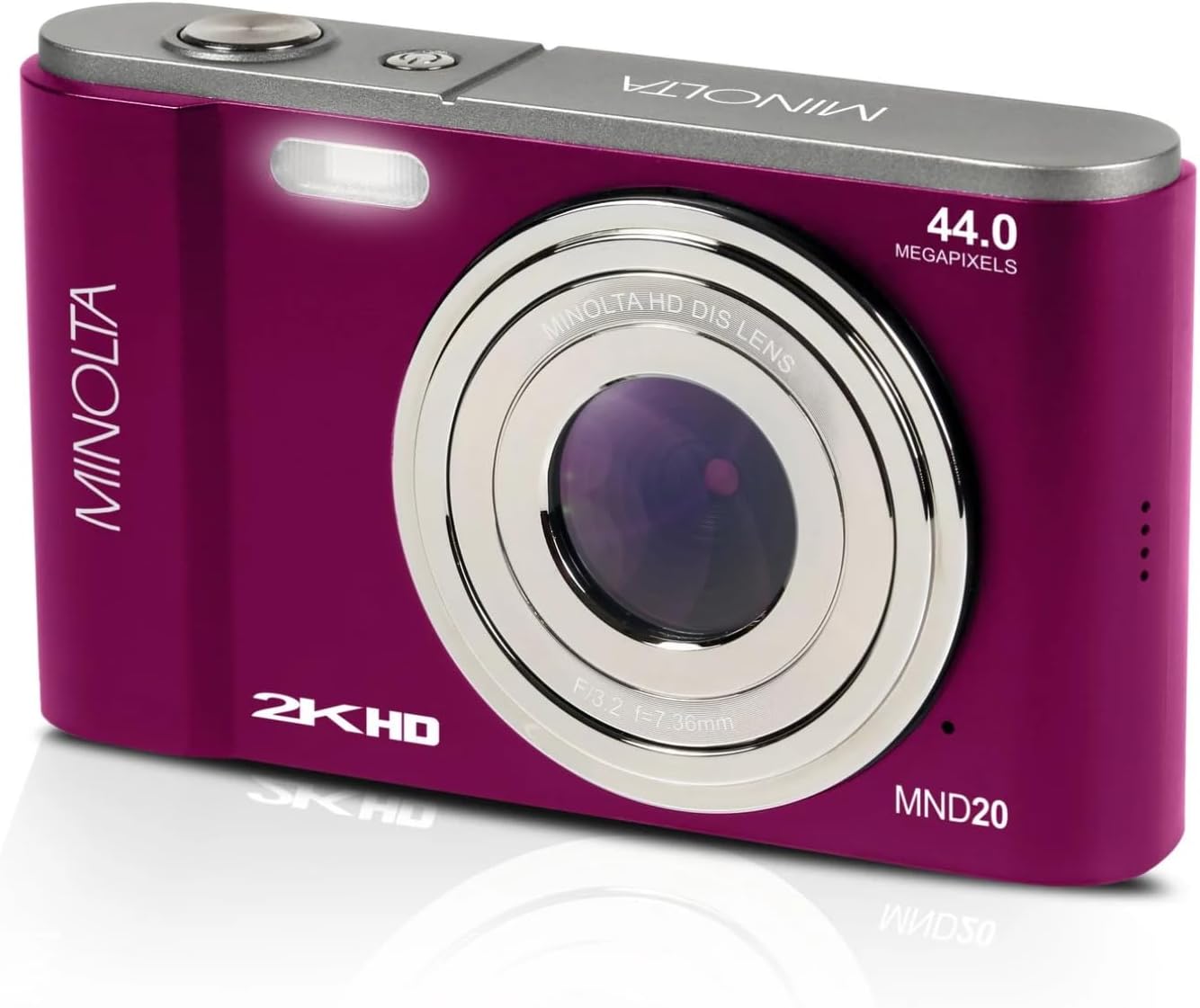 Minolta Minolta MND20 Cámara digital 44 MP 2.7K Ultra HD (Magenta)...