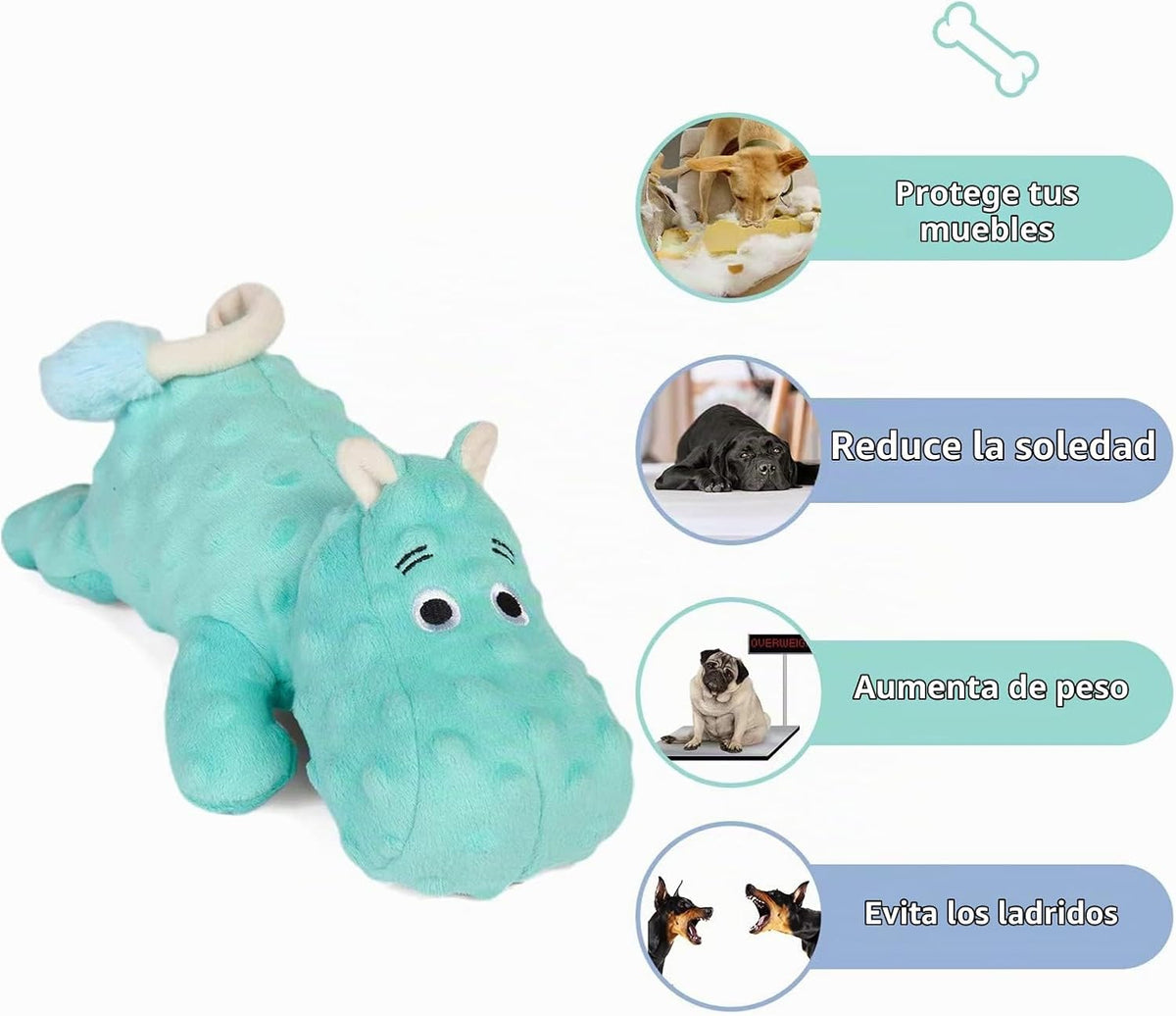 DODODOLA Juguetes de Perro de Hipopótamo Rellenos Lindos Juguetes C...