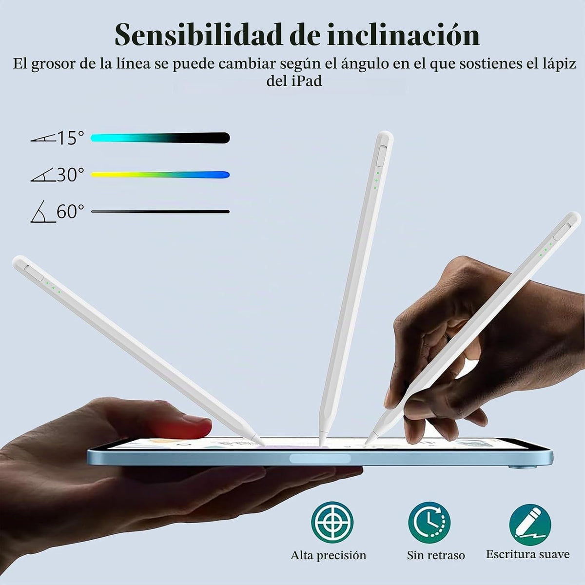 Pluma táctil para iPad 11 y 10.ª generación, carga 14 minutos más r...