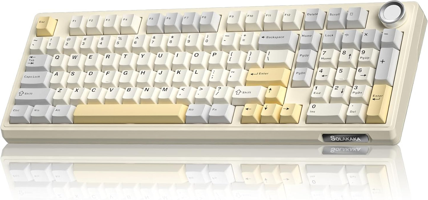 SOLAKAKA KI99 Pro - Teclado inalámbrico para juegos al 96 %, teclad...