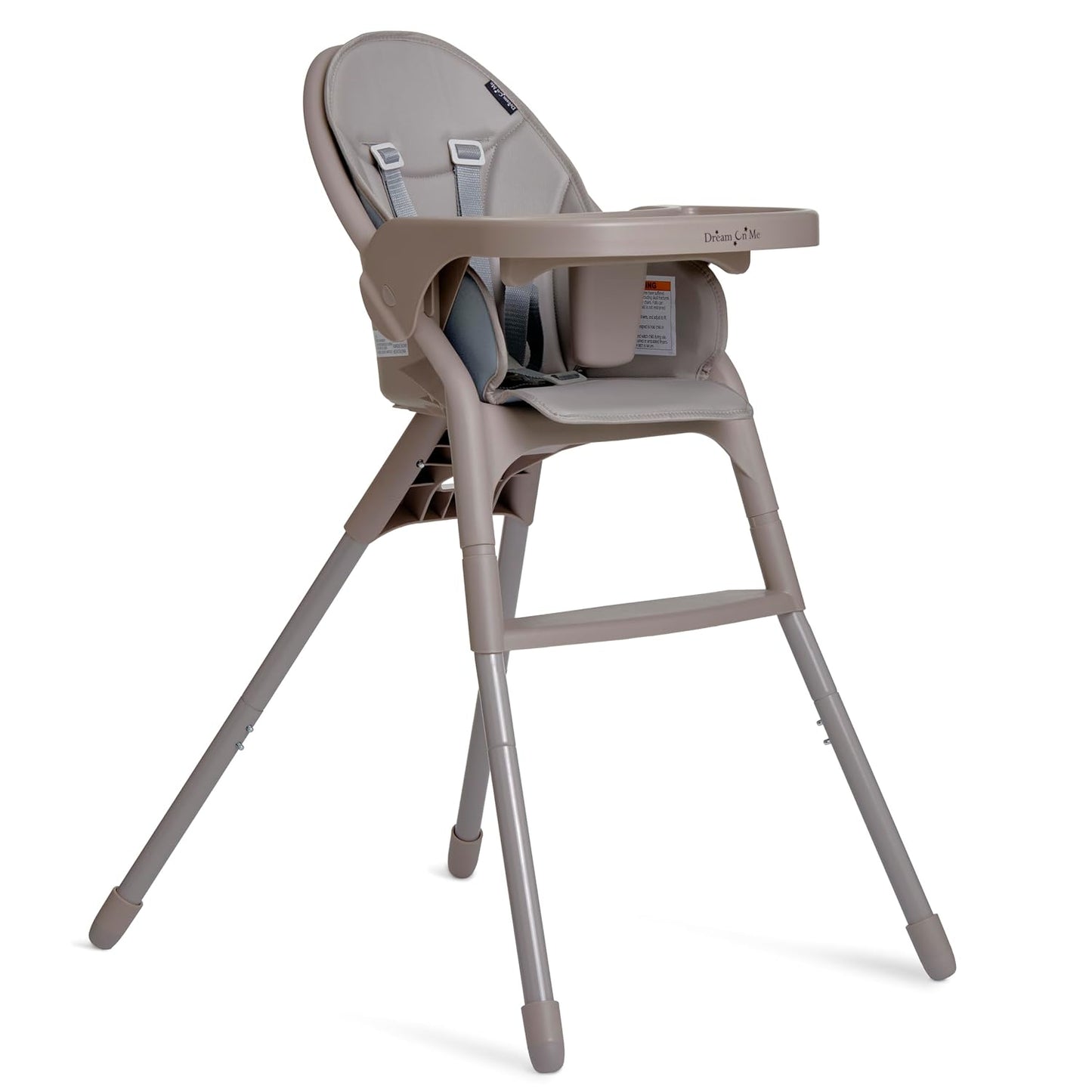 Dream On Me Chomper Champ - Silla alta 2 en 1 en gris nube