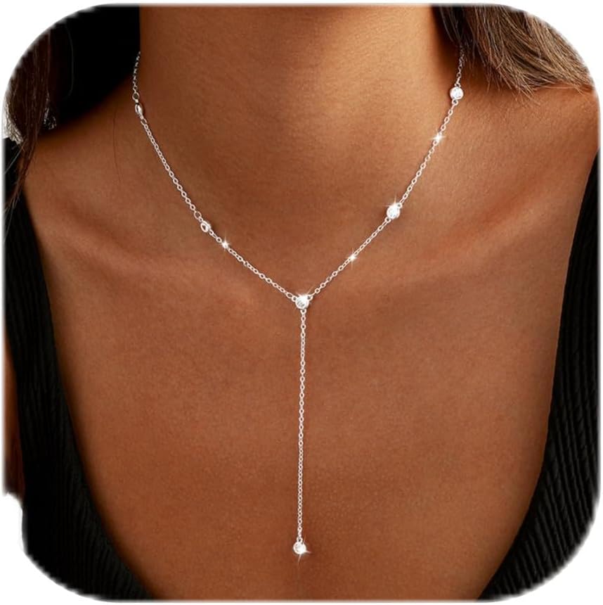 Remmocy Collar de oro y plata para mujer, chapado en oro de 14 quil...