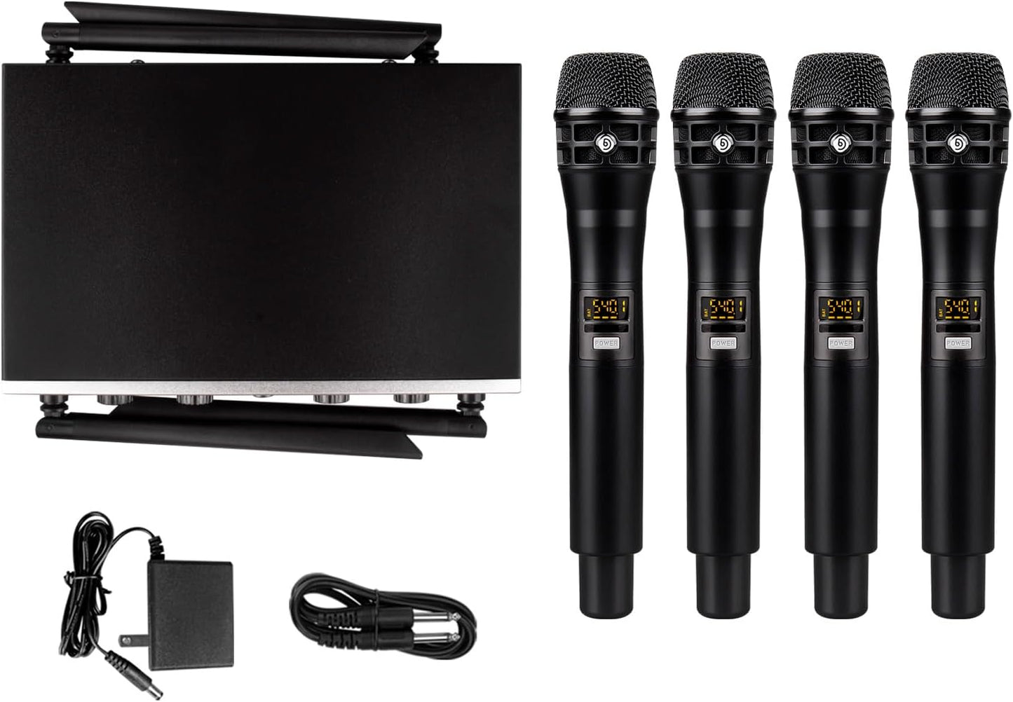 D Debra Sistema de Micrófono Inalámbrico Audio Pro DU4004 UHF 4 * 1...