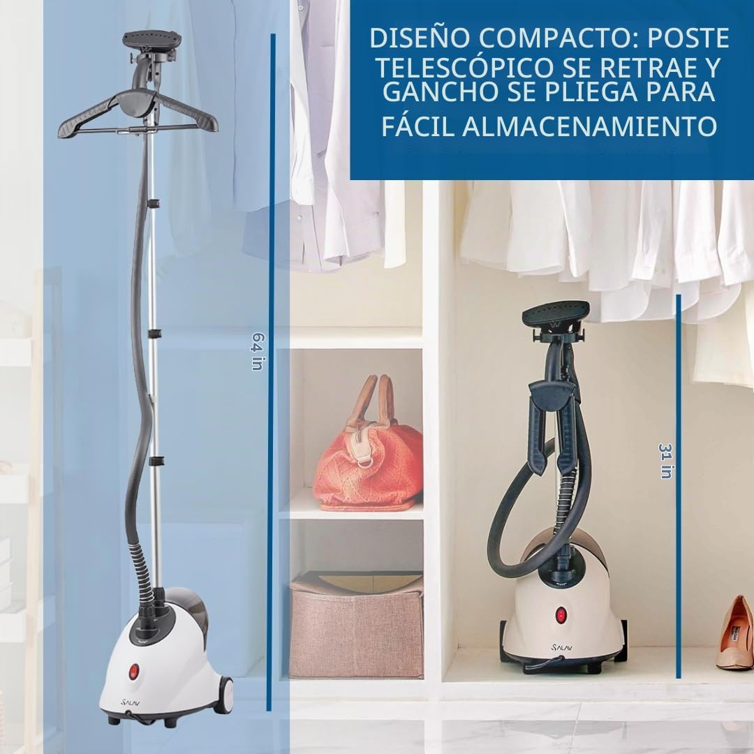 SALAV GS18-DJ Plancha de vapor para ropa de pie con apagado automát...