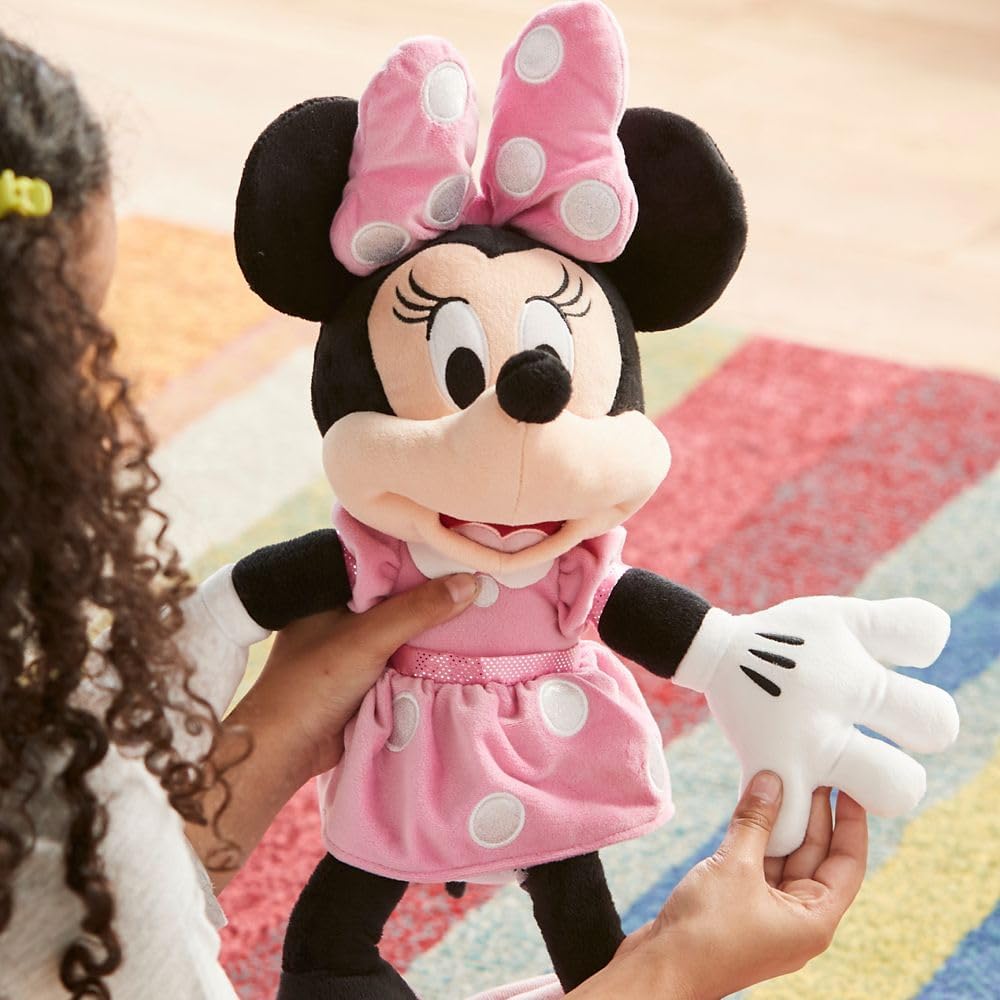 Disney Store Vestido rosa oficial de Minnie Mouse, juguete suave pa...