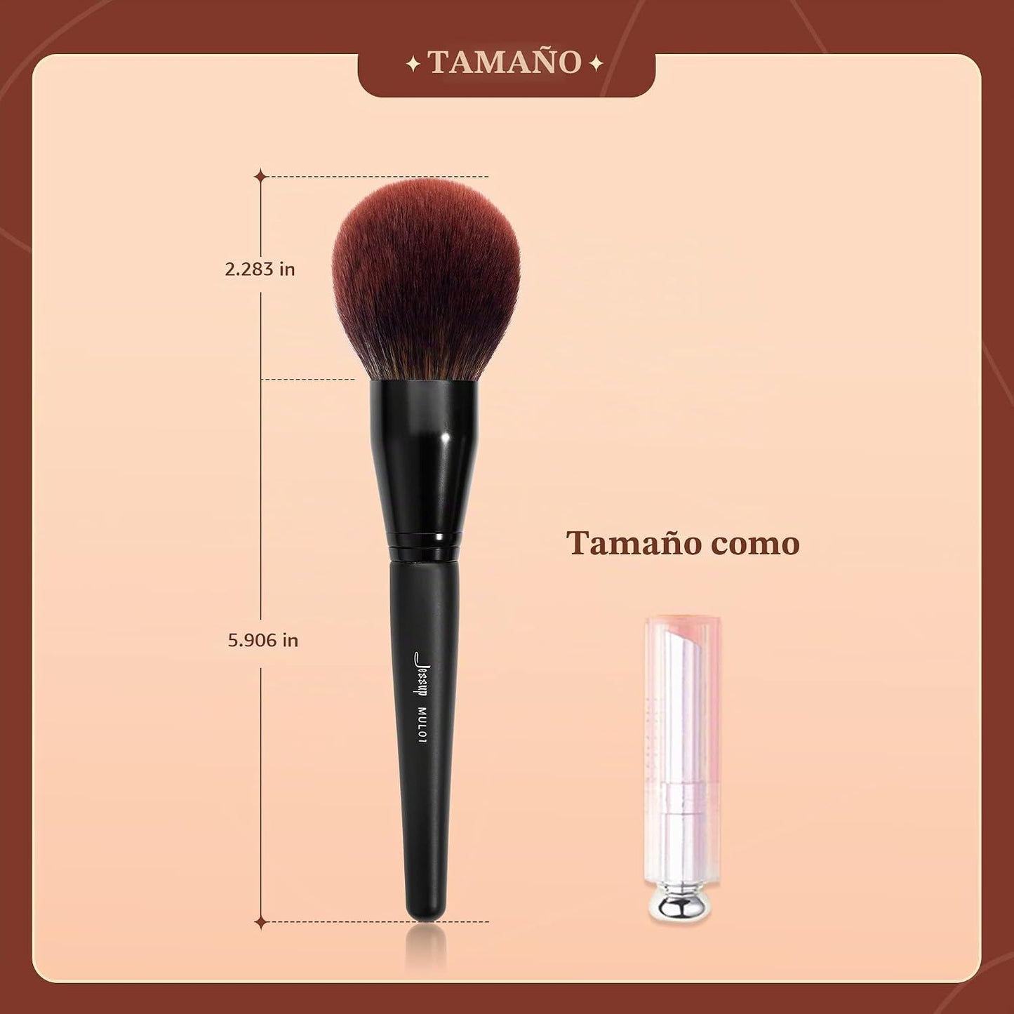 Jessup MUL01 - Brocha de maquillaje en polvo, cepillo de polvo mine...