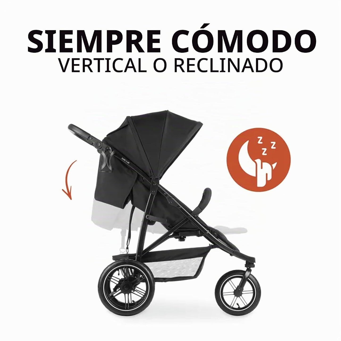 hauck Cochecito Rapid 3 Air, asiento reclinable de hasta 48.5 libra...
