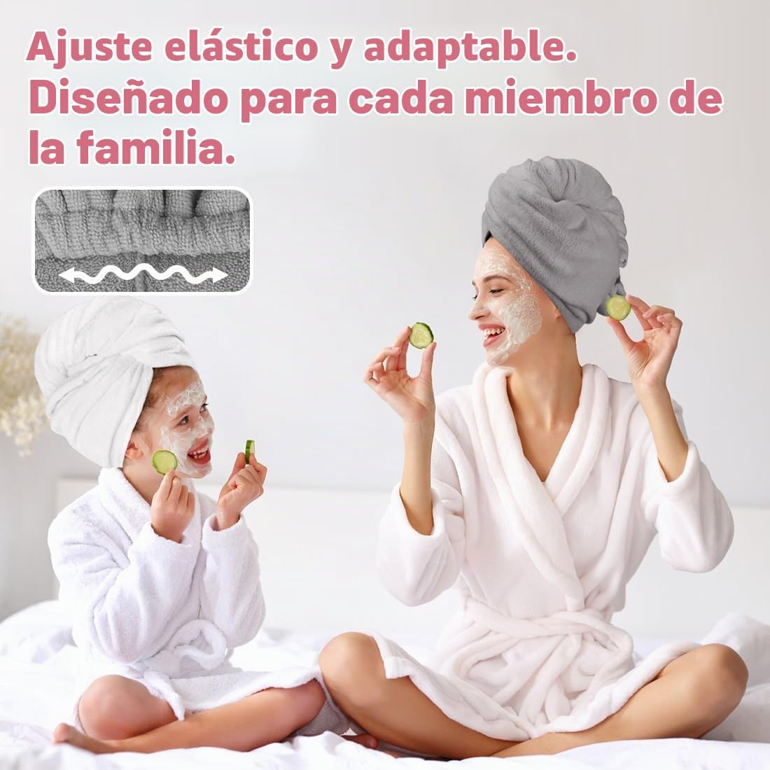 AIDEA Toalla de microfibra para el cabello, toallas de pelo abierta...