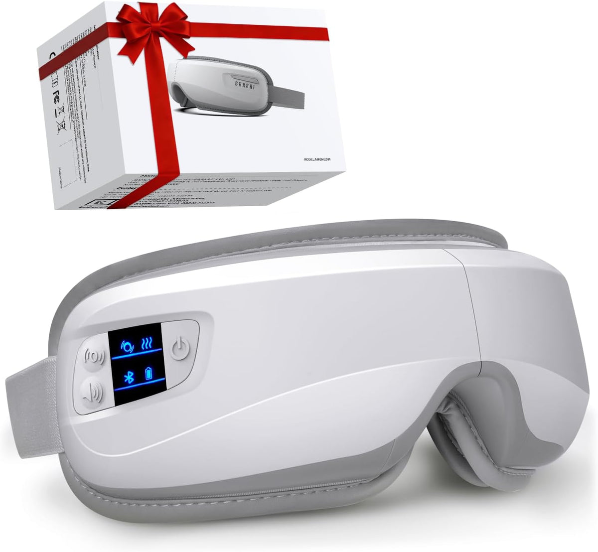 Masajeador de ojos con calor y música Bluetooth, regalos de cumplea...