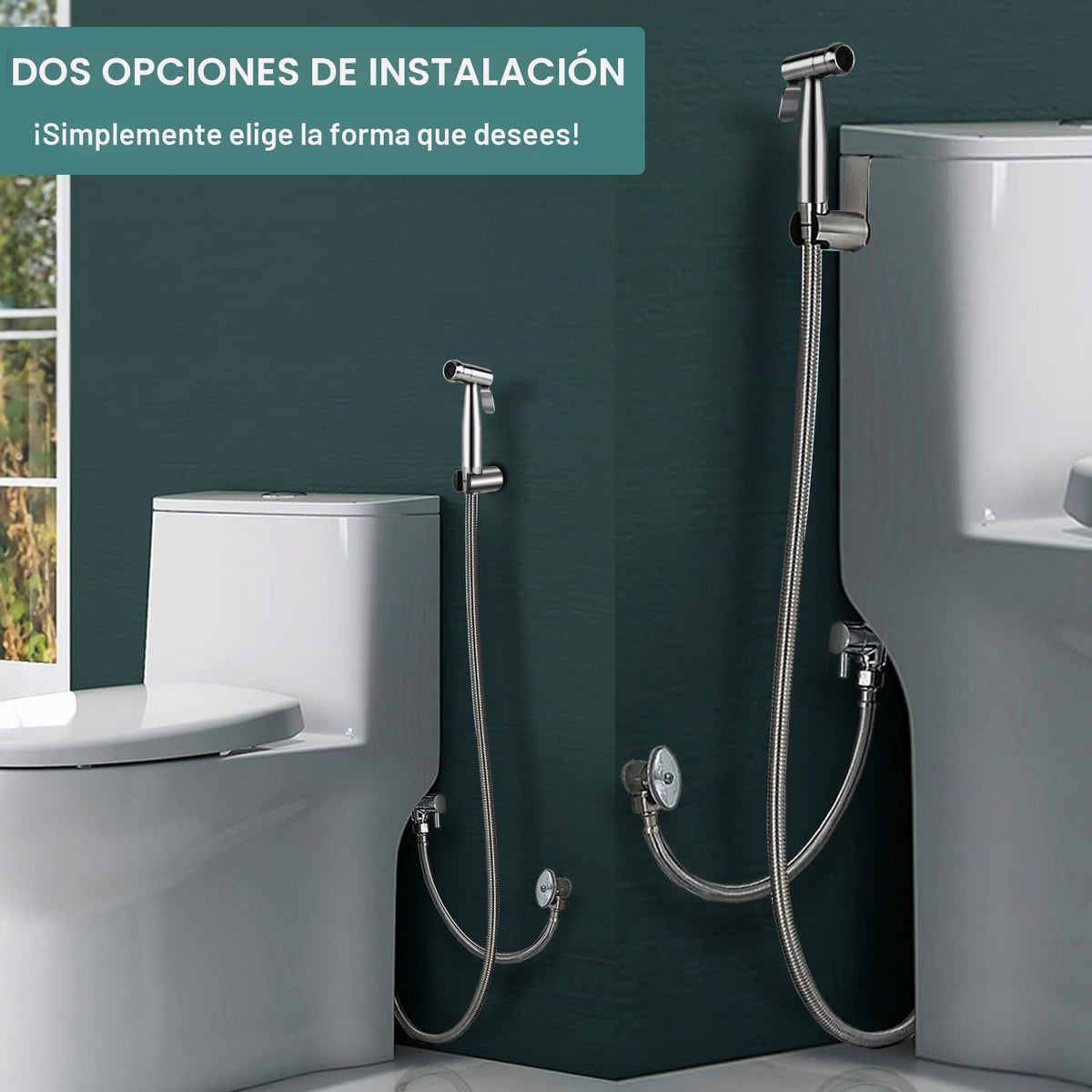 Rociador de Bidé de Mano para Inodoro, Juego de Accesorios de Rocia...