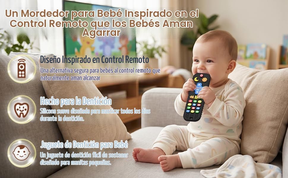 Juguetes de dentición para bebés de silicona para bebés de más de 3...