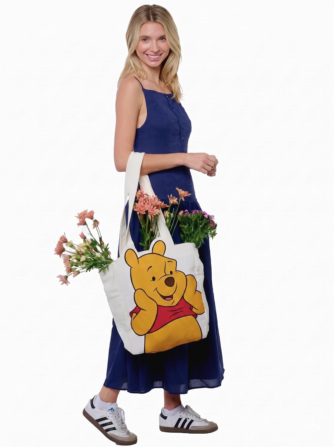 Disney Tote Pooh Eeyore Mickey Minnie Stitch Bolsa de lona