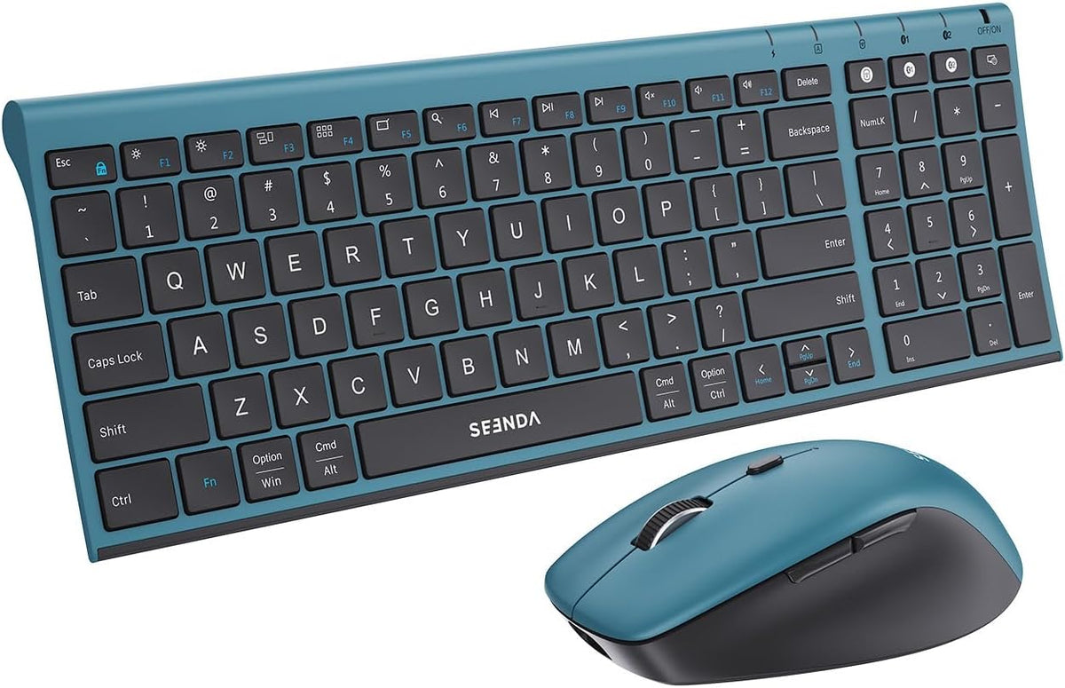 seenda COE401 Combo de teclado y mouse inalámbricos, 3 dispositivos...
